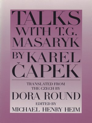 cover image of Talks with T. G. Masaryk